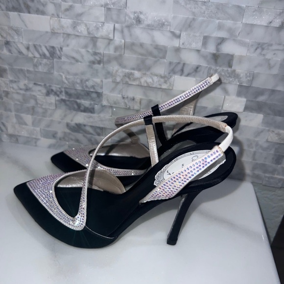Rene Caovilla Black & White Slingback size 37 7B - Picture 3 of 12